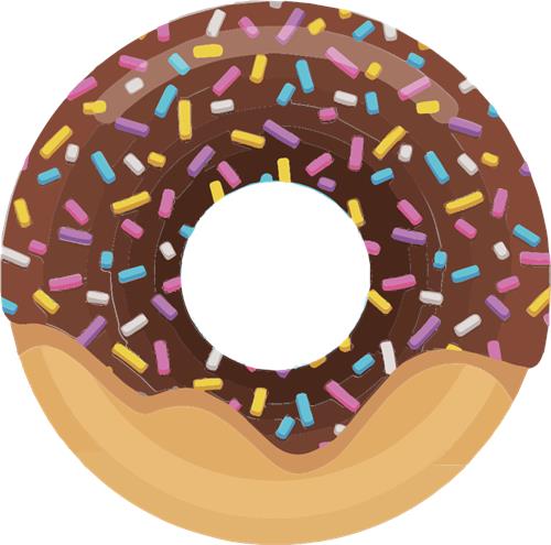 Chokoladeglaseret Doughnut med Strøssel