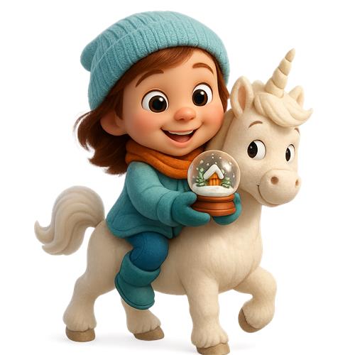 Glædelig vinter med enhjørning