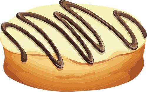 Lækker kage med chokoladeglasur