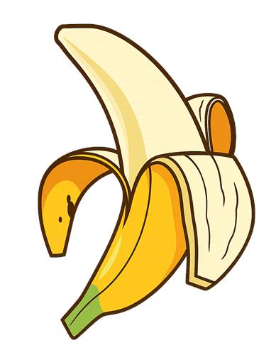 Sød og farverig bananillustration
