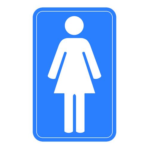 Skilt til kvindetoilet