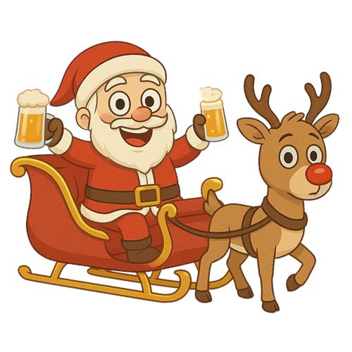 Julemanden med Øl og Rensdyr